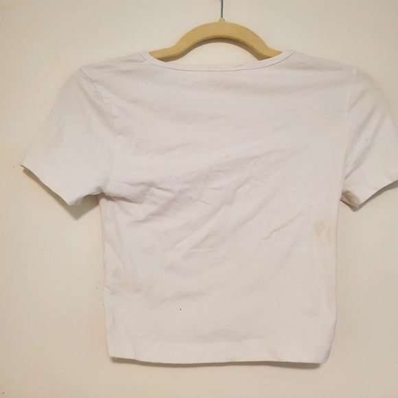 White cropped baby tee - Picture 3 of 3